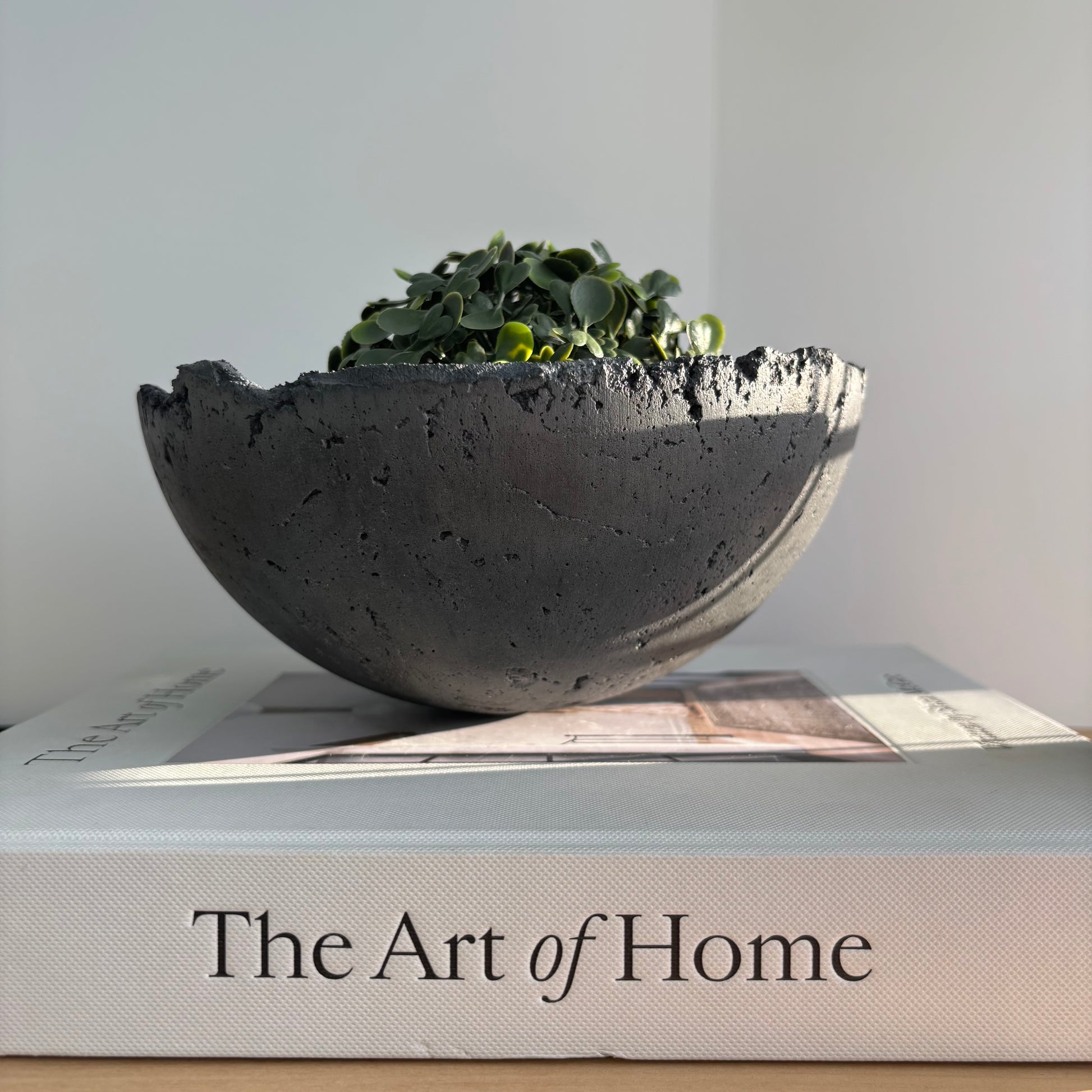 Half Moon Concrete Bowl Candle