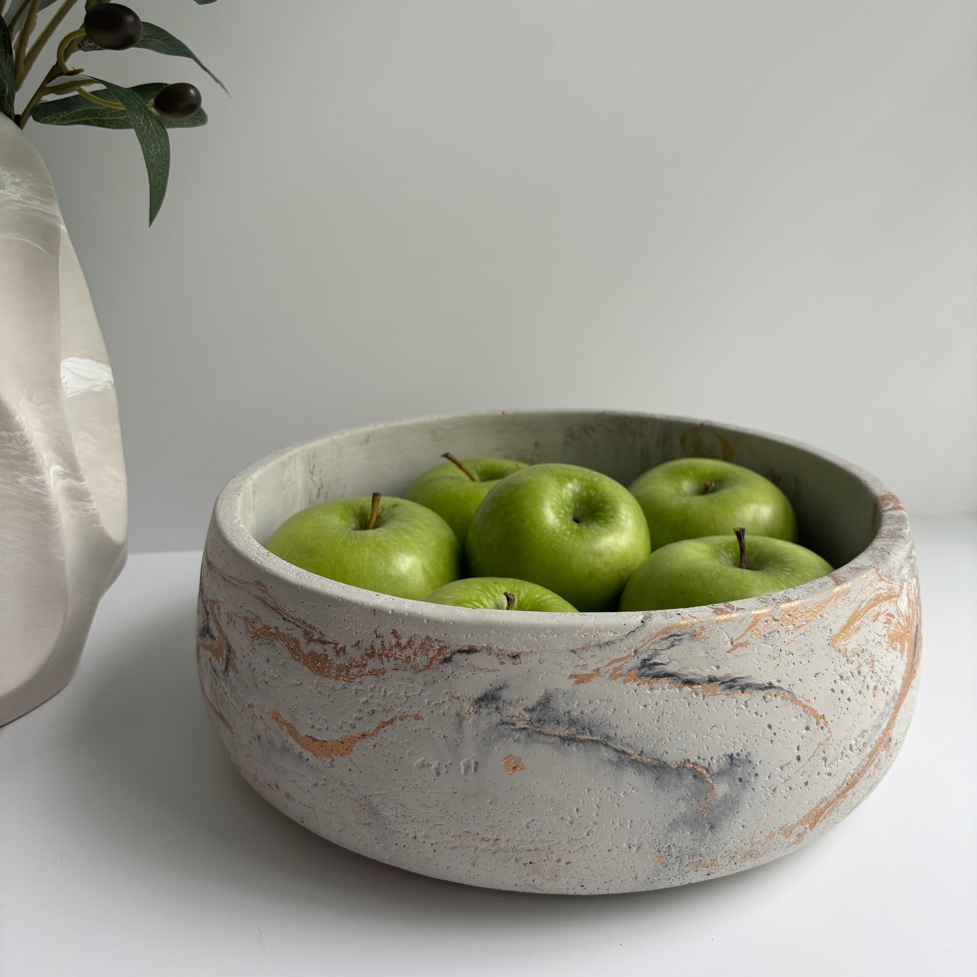 Daza Textured Bowl | 10” Decorative Concrete Bowl
