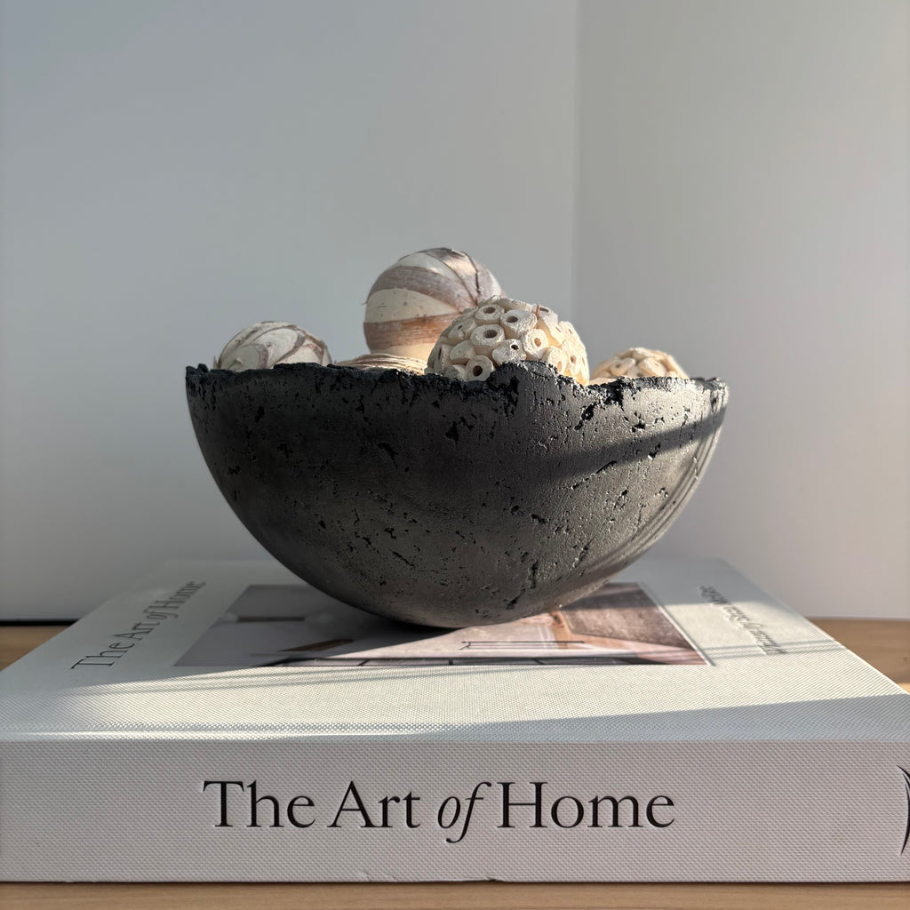 Half Moon Concrete Bowl Candle