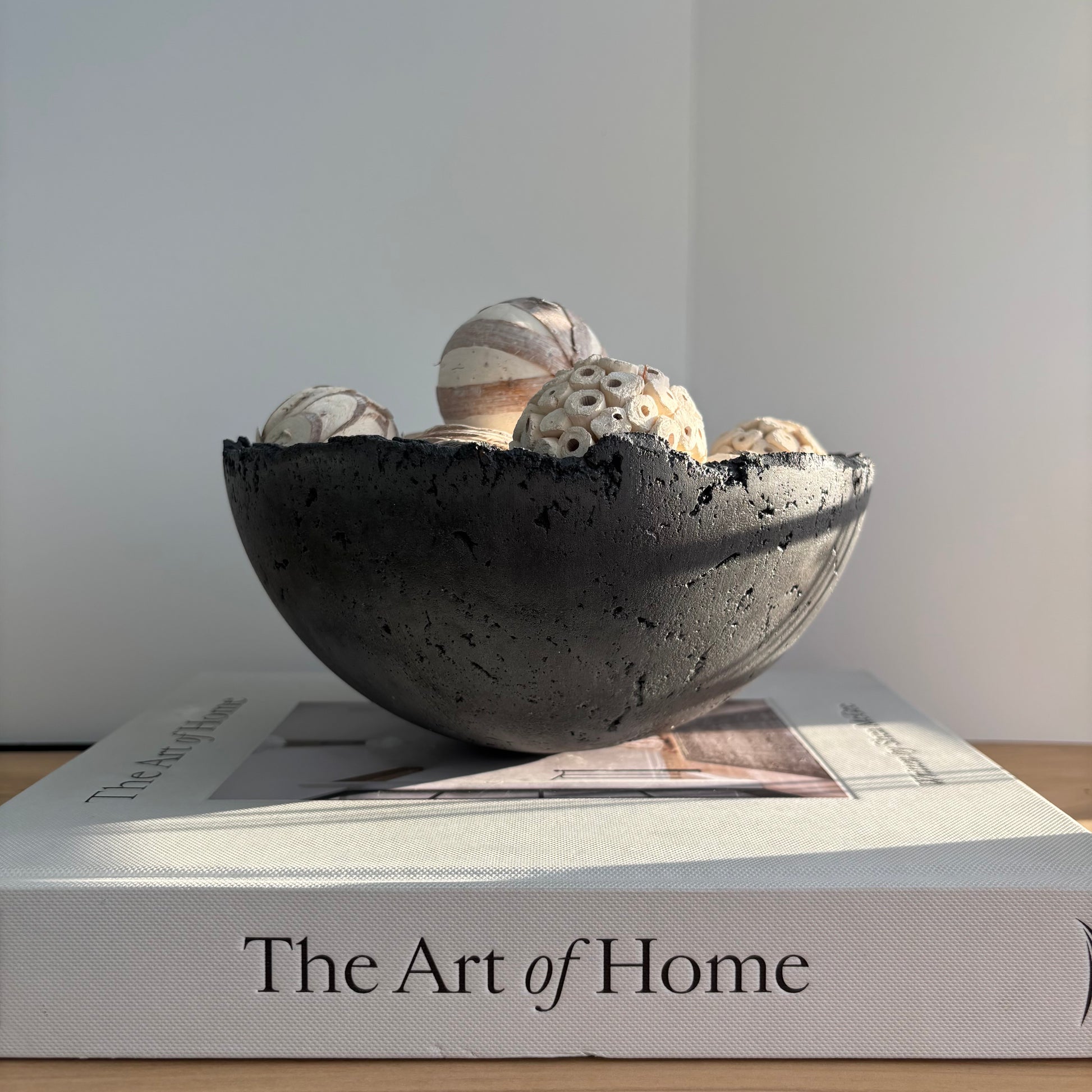 Half Moon Concrete Bowl Candle