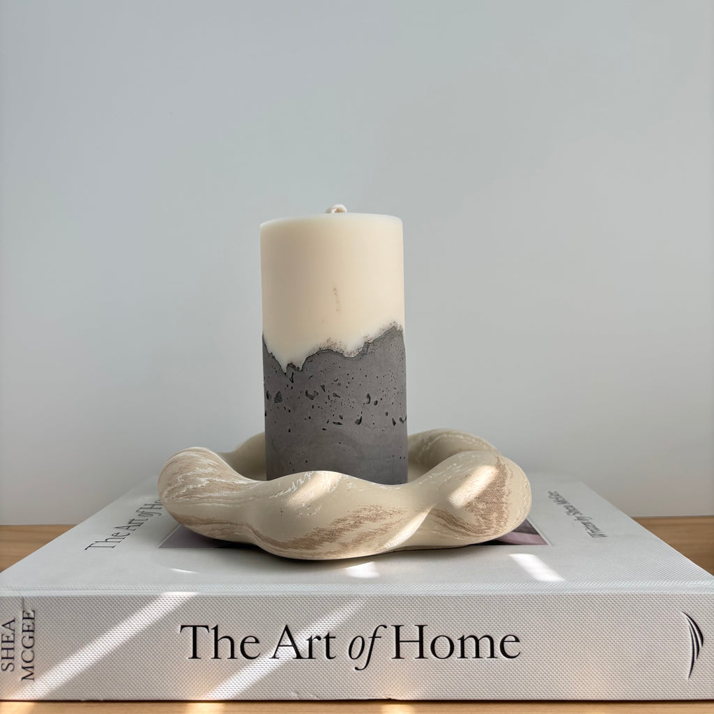 Bloom Concrete Tray – Sculptural Catchall Dish
