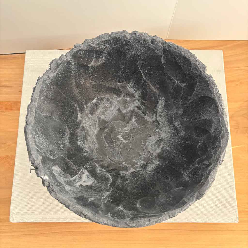 Half Moon Bowl Pot 7" | Decorative Bowl | Rough Concrete Bowl