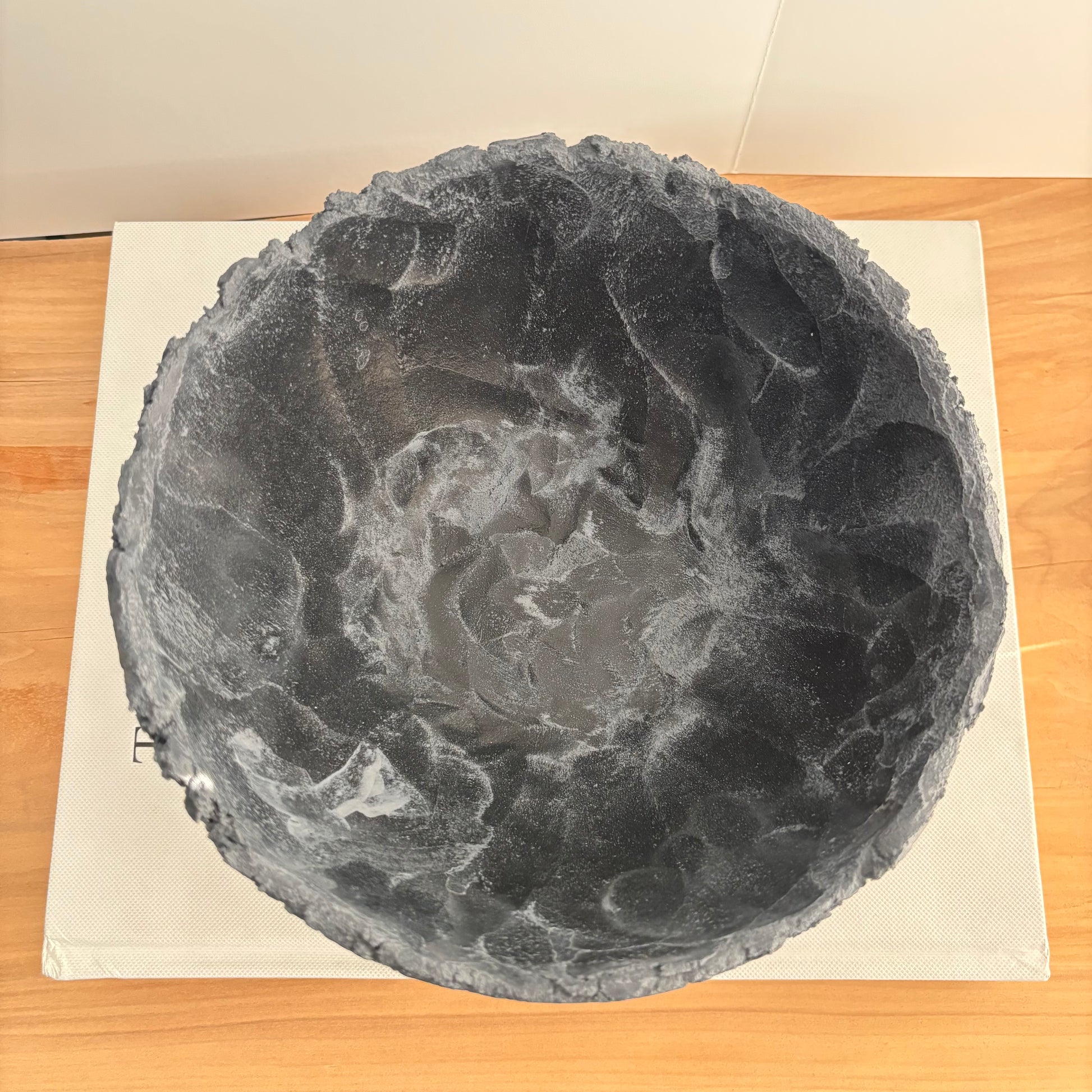 Half Moon Bowl Pot 7" | Decorative Bowl | Rough Concrete Bowl