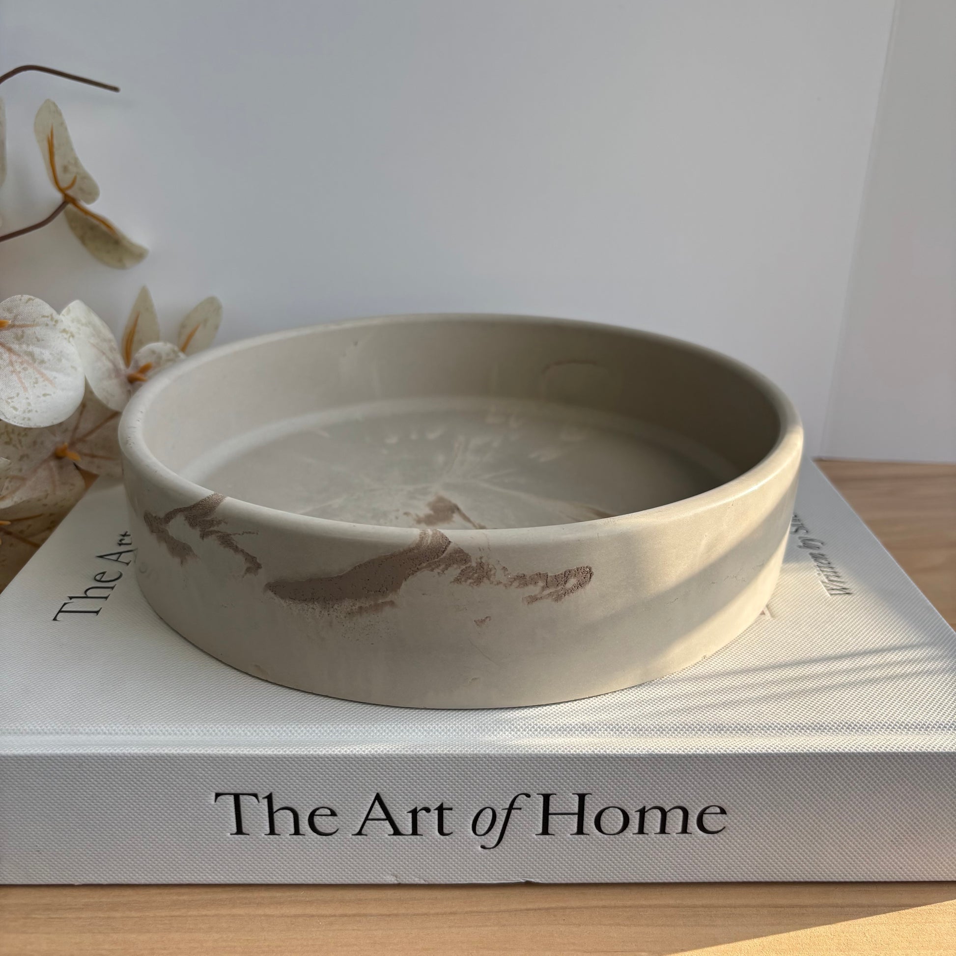 Solace - Concrete Bowl | Handcrafted Neutral Marble Decorative Centerpiece
