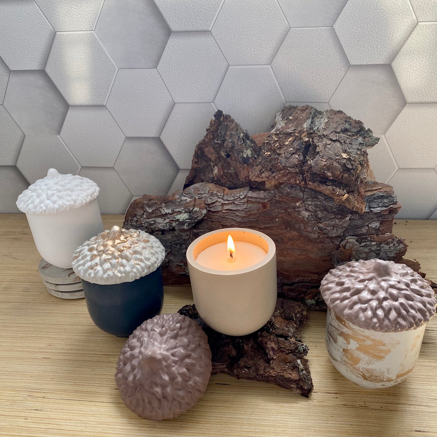 Acorn candle