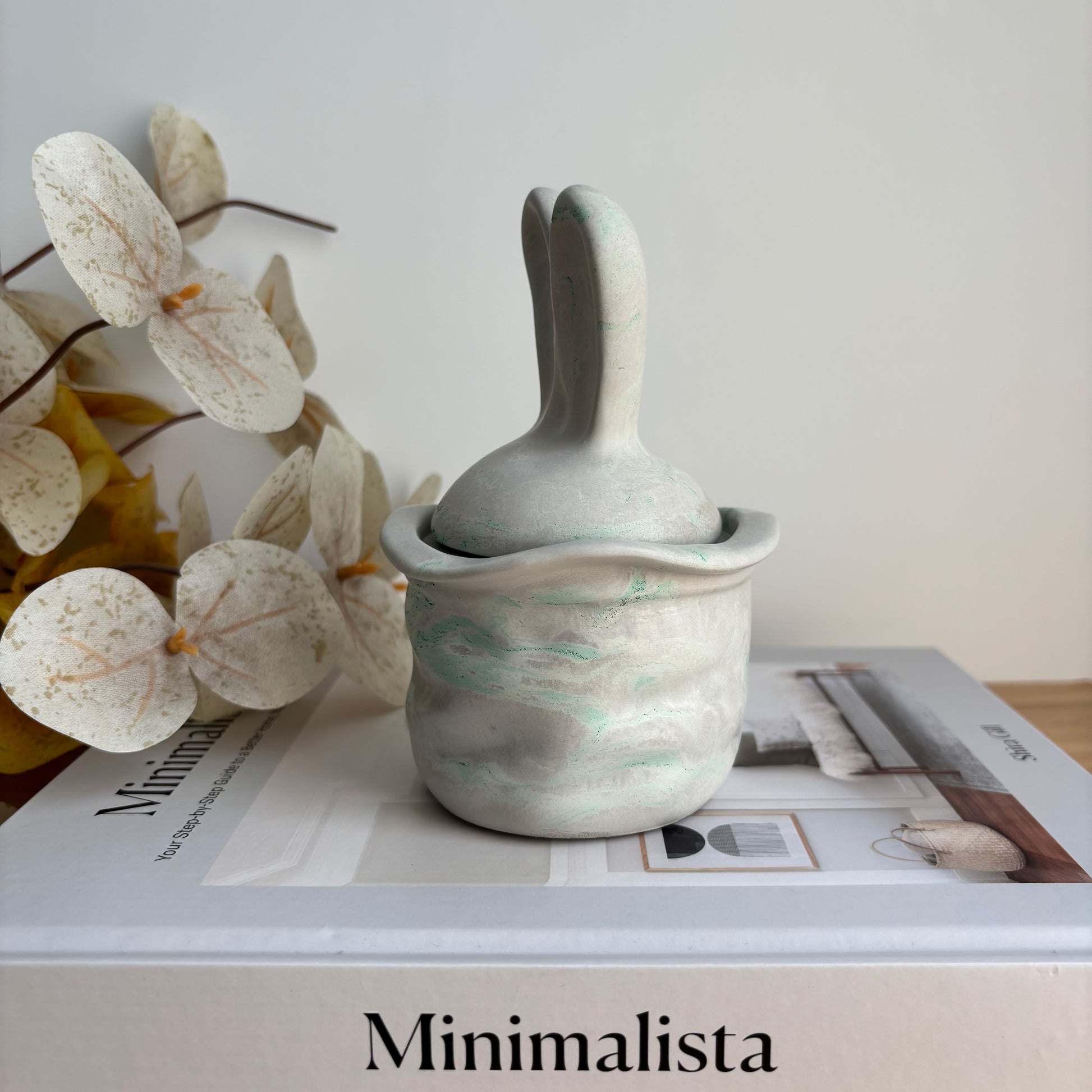 Easter Bunny Candle Pot | Coconut Soy Wax | Reusable Jar