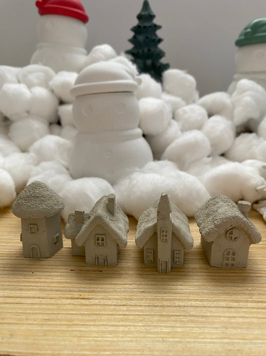 Mini Houses Village Set of 4