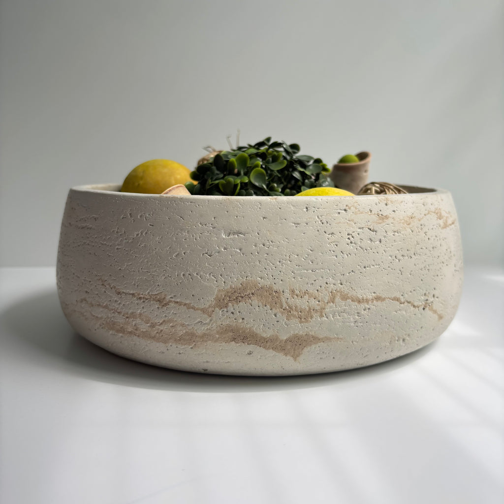 Daza Textured Bowl | 10” Decorative Concrete Bowl