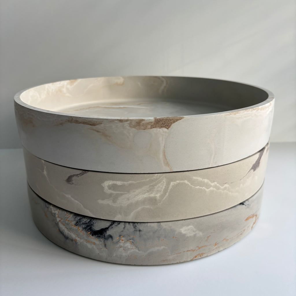 Solace 12.5” - Large Decorative Concrete Bowl