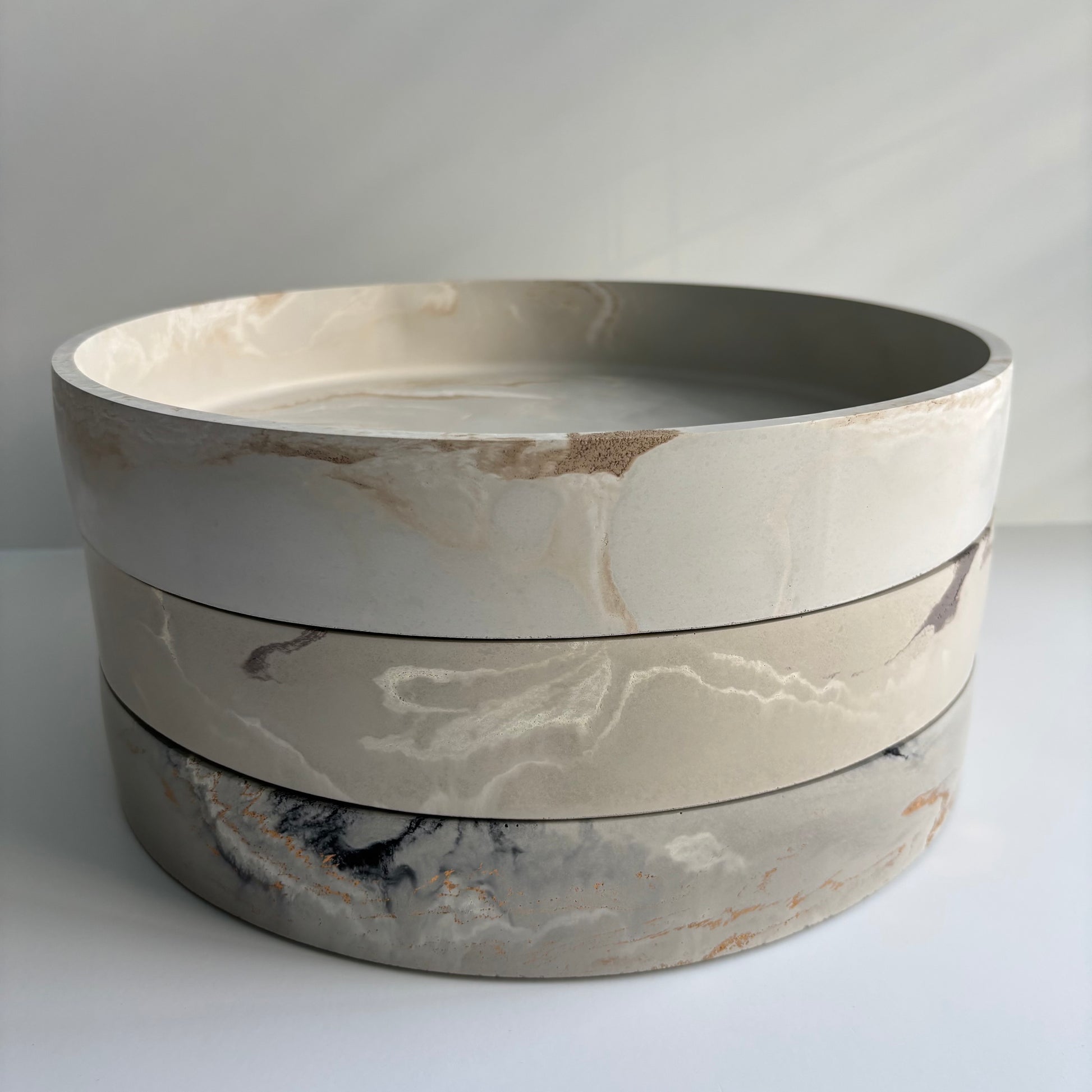 Solace 12.5” - Large Decorative Concrete Bowl