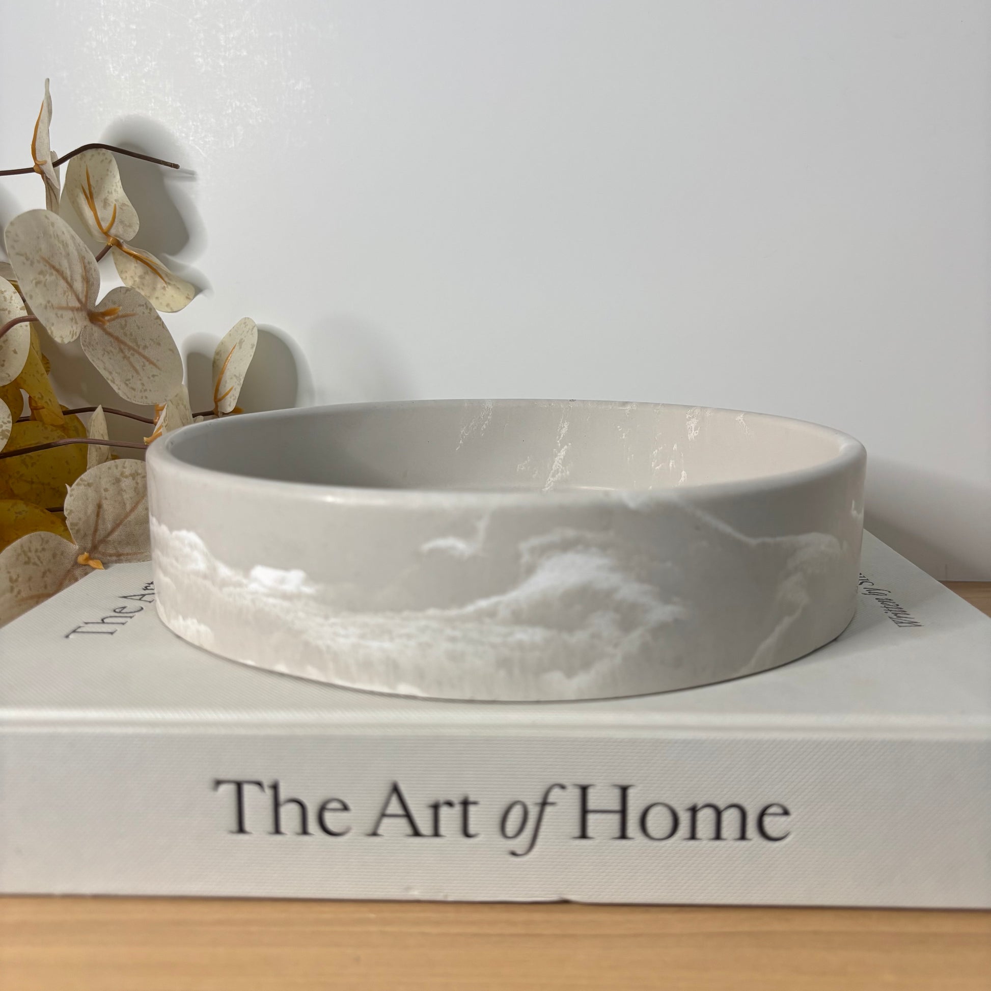 Solace - Concrete Bowl | Handcrafted Neutral Marble Decorative Centerpiece