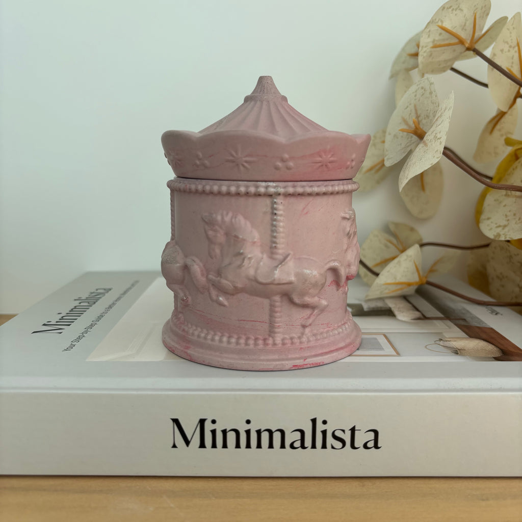 Carousel Concrete Candle Pot – Handcrafted Sculptural Design