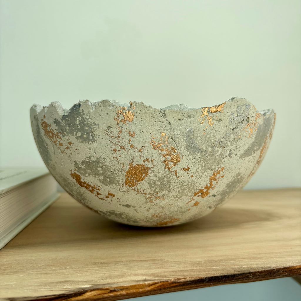 Half Moon Concrete Bowl Candle