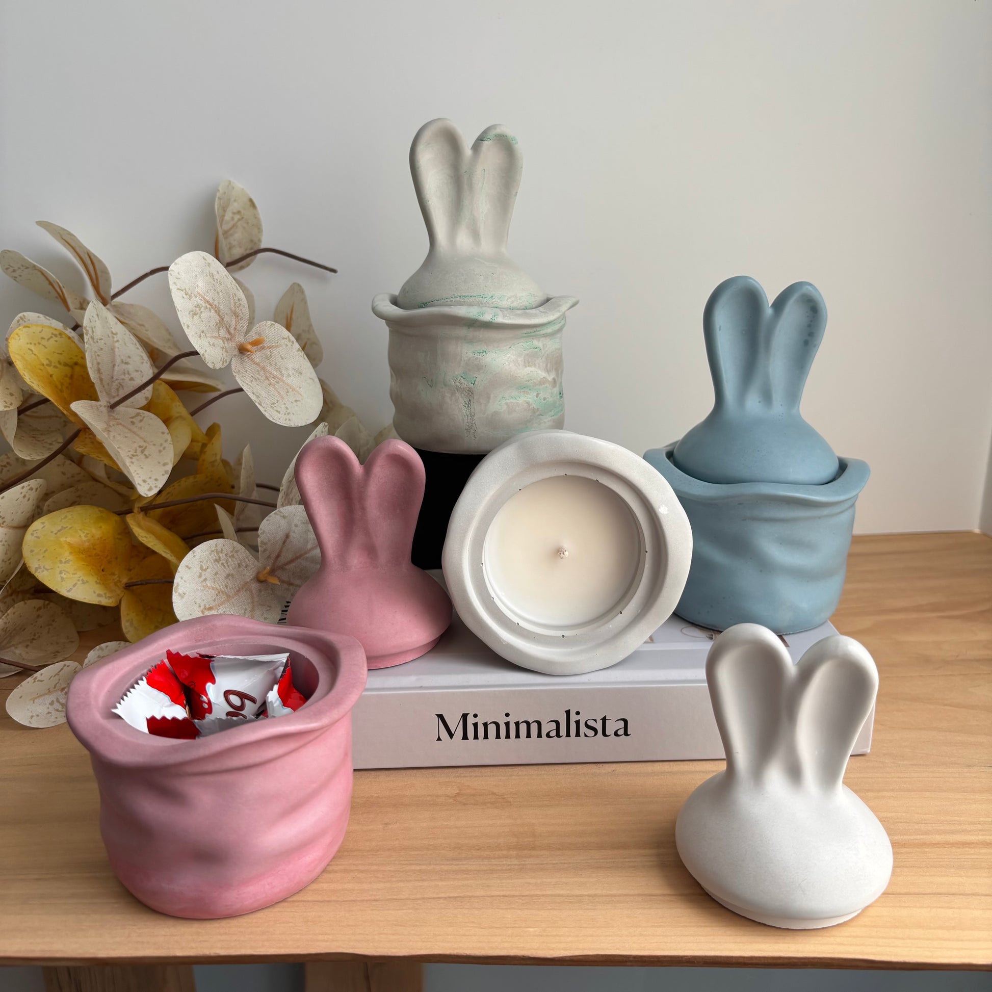 Easter Bunny Candle Pot | Coconut Soy Wax | Reusable Jar