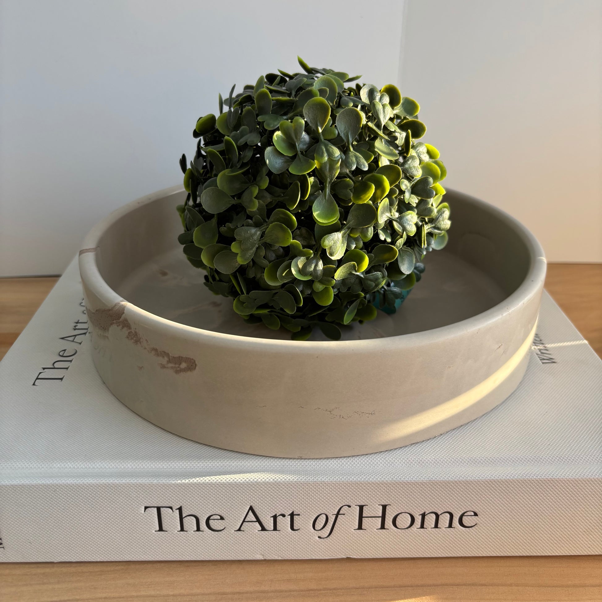 Solace - Concrete Bowl | Handcrafted Neutral Marble Decorative Centerpiece