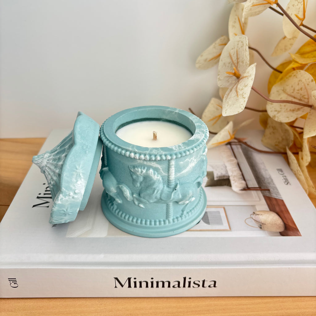 Carousel Concrete Candle Pot – Handcrafted Sculptural Design