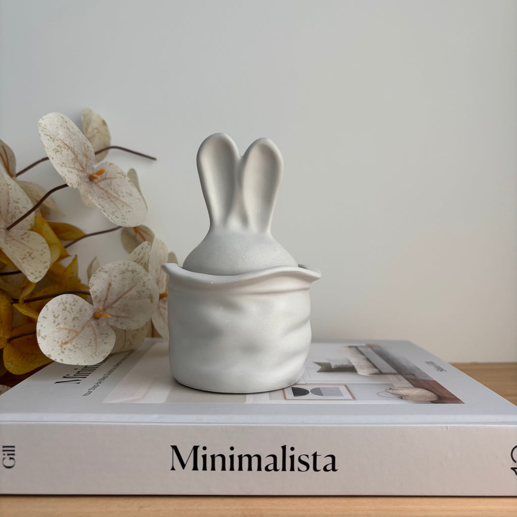 Easter Bunny Candle Pot | Coconut Soy Wax | Reusable Jar