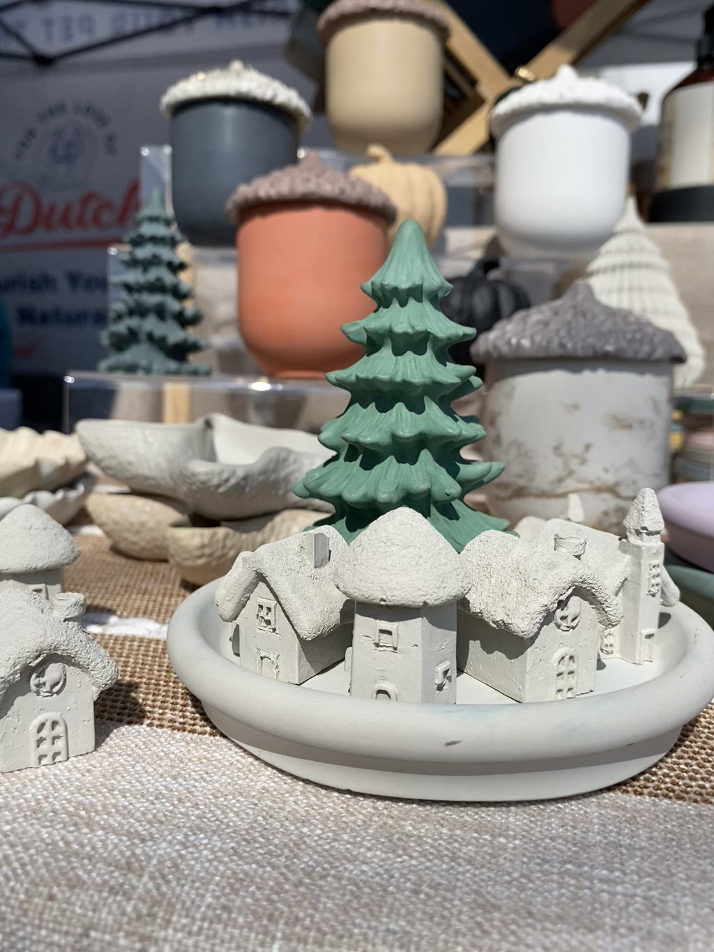 Mini Houses Village Set of 4