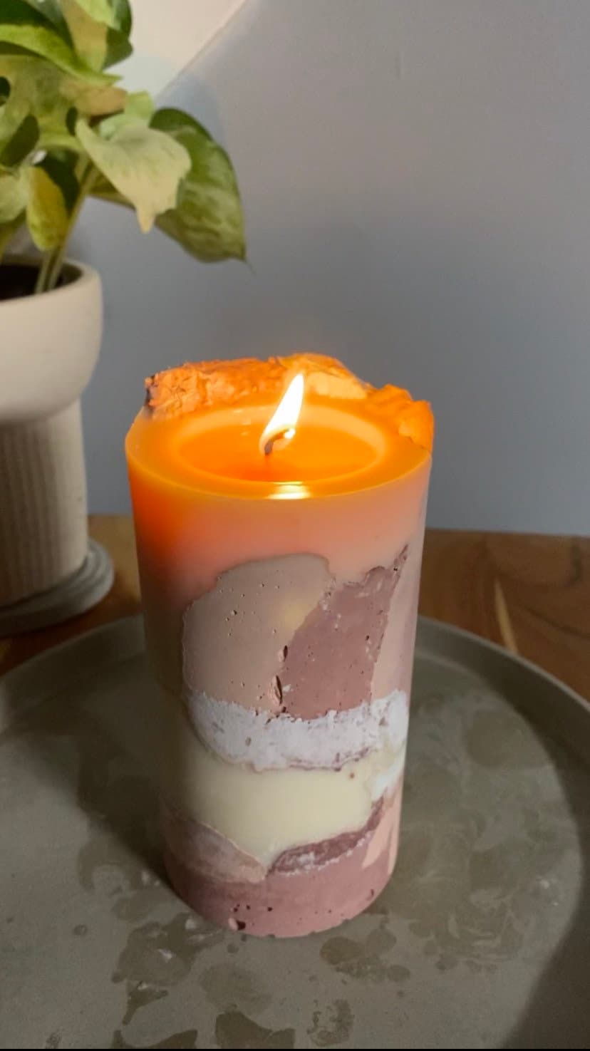 Concrete Pillar Candles